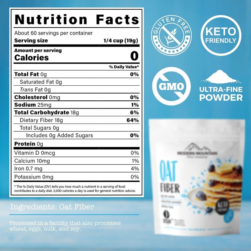 MODERN MOUNTAIN Oat Fiber - Low Carb Baking Powder - Image 3